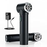 Turbo Dryer Blower for Car Drying - Oversize,600W&50MM Cordless Electric Leaf Blower, Max 2.0LB Ultra Powerful Air Thrust, 4 Speeds, for Lawn,Snow,Sweeping Leaves and Car Dust(High Black)