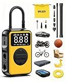 osaiv Tire Inflator Portable Air Compressor Cordless with Digital Pressure Gauge and Auto Shut-Off Function, 2-in-1 Air Pump - 150 PSI for Car Bike Tires & 4.0 kPa for Air Mattresses and Inflatables