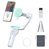 COMITOK Only for iPhone, MOGO [Apple MFi Certified] Gimbal Stabilizer for iPhone Stabilizer for Video Recording and Control Native Camera by Remote Control and Apple Watch, OTA Upgrade Supported