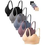 HBselect Nursing Bras for Breastfeeding Women Maternity Bras Seamless Wireless Pregnancy Sleep Bra with Bra Extenders
