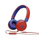 JBL JR 310 - Kids On-Ear Headphones (Red/Blue), Small