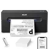 Nelko Bluetooth Thermal Shipping Label Printer, Wireless 4x6 Shipping Label Printer for Shipping Packages, Support Android, iPhone and Windows, Widely Used for Amazon, Ebay, Shopify (Black)