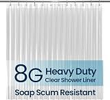 LiBa Shower Curtain PEVA 8G, 72x72 Inch Waterproof Clear