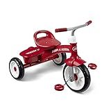 Radio Flyer Red Rider Trike for Ages 2.5–5, Three Wheel Toddler Bike, Kids Tricycle, Outdoor Riding Toy, Durable Steel Frame, Adjustable Seat, Classic Red, Amazon Exclusive