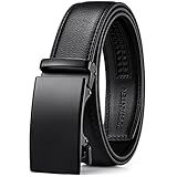 BOSTANTEN Ratchet Mens Belt Leather Dress and Casual with Adjustable Buckle, Trim to Fit