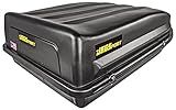 JEGS Rooftop Cargo Carrier for Car Storage - Large Roof Rack Style Carrier - Heavy Duty Weatherproof Storage - Made in USA - 18 Cubic Ft - 110 Lb Capacity - Aero Hard Shell