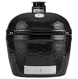 Primo Kamado Ceramic Cooker Grill Oval XL 400 With Stainless Steel Grates - charcoal outdoor grilling smocking roasting backing - PGCXLH