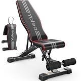 YOLEO Adjustable Weight Bench, ASTM-Certified 827LBS, 98% Pre-Assembled
