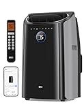 DREO Portable Air Conditioners, 12,000 BTU AC Unit for Bedroom with Drainage-free Cooling, 46dB Quiet, APP/Voice/Remote, 24h Timer with Fan & Dehumidifier, Smart Standing AC for Room Indoors, AC515S