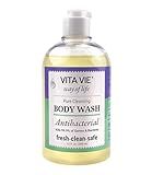 VITA VIE Body Wash, Lemon Scent, Antibacterial Soap for Hands and Forearms With Hazel, Willow Bark Extract, and Tea Tree Oil, Clean Nourishing Formula, Vegan, Paraben Free, Non GMO, 12 FL Oz