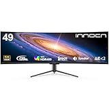 INNOCN 49" Curved Monitor Ultrawide Gaming 120Hz 32:9 QHD 5120 x 1440P Computer Monitor, R1800, 99% sRGB, HDR400, USB Type C, DisplayPort, HDMI, Built-in Speakers, Height/Tilt Adjustable - 49C1R