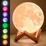 Mind-Glowing 3D Moon Lamp, 16 Colors, Touch/Remote Control (5.9 inch)