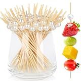 FATLODA 200PCS Cocktail Picks, White Pearl Fancy Toothpicks for Appetizers