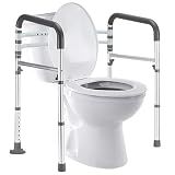 Lianjindun Toilet Safety Rails, 350 lbs, Adjustable Height & Width