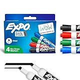 EXPO Low Odor Dry Erase Markers Chisel Tip Assorted Colors 4 Count