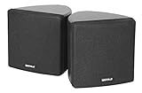 Rockville Cube 70V Black Pair 3.5" Commercial Wall Speakers, Swivel Mount, 70V Tap Settings, Clear Audio, for Restaurants and Offices