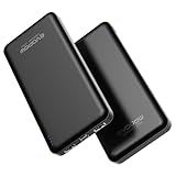 2 Pack Portable Charger, Slimmer 10000mAh Power Bank, 15W USB C In&Out Fast Charging Battery Pack, Portable Power Bank for iPhone 16 15 14 13 12 iPad Samsung S23 S22 Pixel and Heated Vest (Black)