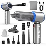 Yomile Mini Vacuum Cleaner, 2 in 1 25000PA Brushless Car Vacuum &210000RPM Air Duster 9000mAh Battery Air Blower Wireless Handheld Vacuum for Car,Office and Home (25Kpa)