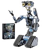 iATOM 1176 Pieces Johnny 5 Robot Building Set with Remote Control - Rechargeable, Gift for Adults Men, STEM Tech Movie Robotic Figure Model Kit