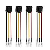 Ronybuy H4 9003 LED Headlight Wiring Harness Sockets H4 to 3 Pin Wire Adapter for 4"x6" 7"x6" 5"x7" 6"x8" HB2 Headlights Car Truck Pickup Heavy Duty Boat Marine Headlamp Connector Pack of 4
