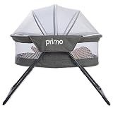 Cocoon Deluxe Folding Travel Bassinet (Heather Gray) - Lightweight Baby Bed and Portable Bassinet with Removable Mesh Canopy, Perfect Travel Crib & Bedside for Baby, Includes Carrying Tote Bag