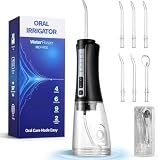 Water Flosser Cordless Teeth Pick Portable IPX7 Waterproof Black