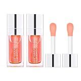 2PCS Lip Gloss Oil Set, Hydrating Lip Oil for Women, Moisturizing Lip Balm for Smooth Lip Lines, Nourishing Lip Treatment for Shiny Lips Essential Lip Care Products