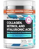 Anti-Aging Face Moisturizer with Retinol, Collagen & Hyaluronic Acid - Moisturizer Face Cream for Women & Men - Visibly Firming & Hydrating Neck Cream - Day & Night Skin Care - 3.4 fl oz