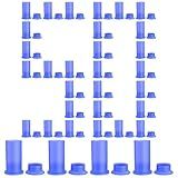 Bateria Power 50 Pairs Solar Connector Caps, Obvious Color Solar Panel Connectors End Caps IP68 Weather Resistant Male and Female Dust Cover -Soft Caps