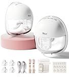 NCVI Wearable Breast Pump, Hands Free Electric Breast Pump with 4 Modes & 9 Levels Suction, Portable Breast Pump Ultra Quiet <42dB, 150min Battery Life, 19/21/24mm Flange, Breastfeeding Pump for Moms