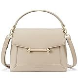 BOSTANTEN Crossbody Bags for Women Vegan Leather Small Purse with Top Handle Shoulder Handbags for Everyday Use, Nude