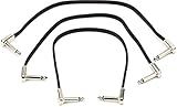 Ernie Ball Flat Ribbon Patch Cable 3-Pack, 12in, Black (P06222)