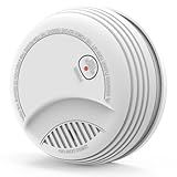 1 Pack Fire Alarms Smoke Detectors, Photoelectric Sensor Smoke Alarm Battery Operated, Fire Alarm with Test Button & Low Battery Signal, LED Warning Light 85 dB Alarm Sound for Bedroom and Home