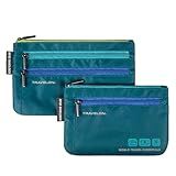Travelon World Travel Essentials Set Of 2 Currency and Passport Organizers