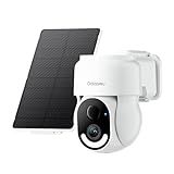 GALAYOU Security Cameras Wireless Outdoor - 2.4 GHz Wi-Fi Battery Powered Cameras for Home Security with Detachable Solar Panel, 2K 360° Pan/Tilt Auto-Tracking, Spotlight, TF Card Storage, R6 1 Pack
