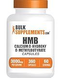 BulkSupplements.com HMB Capsules - as Calcium HMB Supplement, Beta-Hydroxy Beta-Methylbutyrate - Gluten Free, 6 Capsules per Serving (3000mg), 360 Count (Pack of 1)