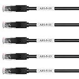 Mr-Label Self-Laminating Wrap Around Cable Labels – Letter Sheet Laser Printer Only – for Wire Marking Identification (25 Sheets (800 Labels), White)