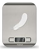 Tcsxady Food Scale, 11lb Digital Kitchen Scale with 6 Units LCD Display and Tare Function,Compact Design for Baking,Healthy Cooking,Meal Prep, 304 Stainless Steel