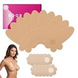 Seconds Countdown 10 Pcs Boob Tape for Breast Lift - BoobTape with 10 Pcs Pastie,Body Tape for Women Invisible Breast Bra Beige