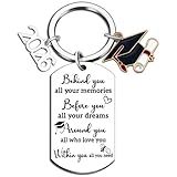 Aisity 2026 Graduation Gifts for Her Him Class Of 2026 Graduation Keychain for University College Middle High School Graduate 2026 Souvenir for Senior Masters Degree Student