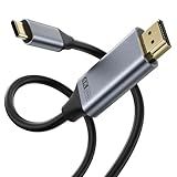 Wanme USB C to HDMI Cable 6.5Ft | 4K High-Speed USB Type-C to HDMI Cord [Thunderbolt 3/4/5 Compatible] for iPhone 15/16, MacBook, iMac, iPad Pro, Galaxy S25/24/23/S22 (60HZ)