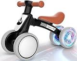 WETIFY Colorful Lighting Baby Balance Bike Toys for 1 Year Old Boy Gifts, 10-36 Month Toddler Balance Bike, No Pedal 4 Silence Wheels & Soft Seat First Bike, One Year Old Boy Birthday Gift.