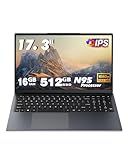 17 Inch Laptop Computers,12th Generation Processor N95 4C 4T(3.4Ghz),16GB DDR4 RAM 512GB SSD,1080P Display,10000mAh Large Battery,Type-C(Data), WiFi5,BT,RJ45,Dual Stereo Speakers, Backlit Keyboard.