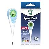 Vicks SpeedRead Digital Thermometer for Baby, Kids & Adults, Color-Coded Readings, Oral, Baby Rectal Thermometer or Under The Arm, Water Resistant