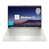 HP Essential Laptop, 15.6" FHD Display, Intel Core i3-1215U, 12GB RAM, 512GB PCIe SSD, Fingerprint Reader, Webcam, Type-C, HDMI, SD Card Reader, Wi-Fi, Windows 11 Home, Silver