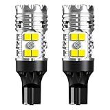LASFIT 921 LED Bulb Reverse Lights, 912 T15 Back Up Light CANBUS Error Free W16W 906 Reversing Bulb 904 916 6000K Xenon White New Upgrade Design, Plug and Play (Pack of 2)