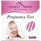 Easy@Home Pregnancy Test Strips Kit: 10 Pack hCG Test Strips - Early Detection Home Pregnancy Strips Bulk