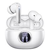 Wireless Earbuds, Bluetooth 5.3 Headphones HiFi Stereo 50H Playback LED Digital Display Ear Buds with ENC Noise Canceling Headset, IPX7 Waterproof Earphones for Gym/Running/Work