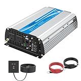 1200W Power Inverter DC12 Volt to AC 120 Volt with 20A Solar Charge Controller and Remote Control & USB Port for RV Truck Solar System