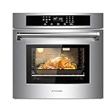 30" Electric Wall Oven with Self-cleaning, CSA Certified, ThermoMate 4.8 Cu.Ft Bilt-in Wall Oven with 8 Functions, 3800W Convection Wall Ovens, Touch Control, Safety Lock, Stainless Steel